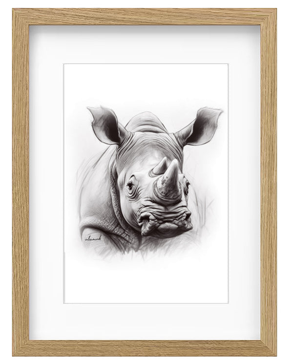 Kunstdruck - Nashornschrei