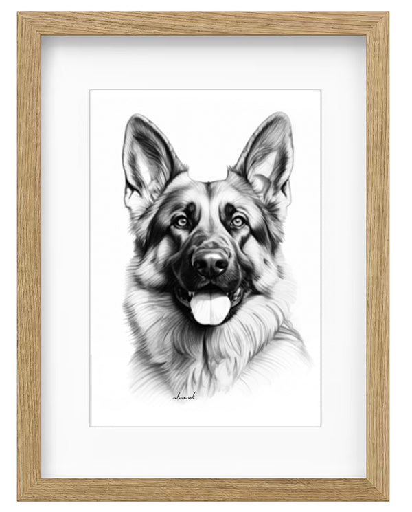 Kunstdruck - Schäferhund