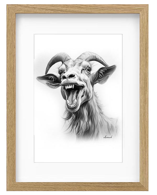 Kunstdruck - Ziegengelächter