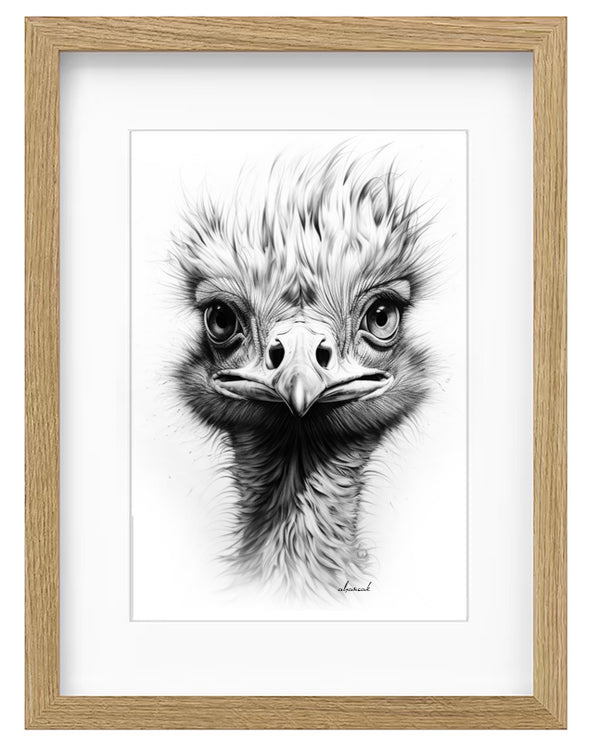 Kunstdruck - laufender Vogel